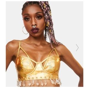 Dolls Kill Club Exx Majestic Warrior Bustier